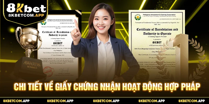 Chi tiết về giấy chứng nhận hoạt động hợp pháp
